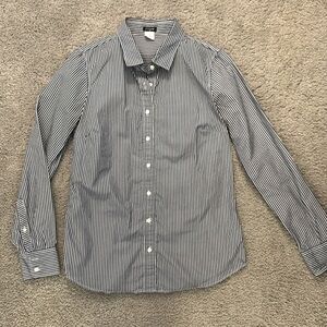 J. Crew Blue Striped Casual Button Down Shirt